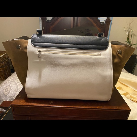 Authentic Celine Trapeze calfskin and suede bag - Picture 5 of 10
